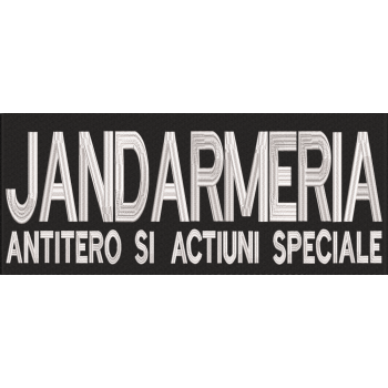 Ecuson spate brodat " JANDARMERIA antitero si actiuni speciale"